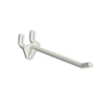 Azar Displays 4" Glass-Filled Nylon Hook: 0.287" Dia., PK50 800074-WHT